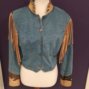 Fringe jean jacket! Vintage